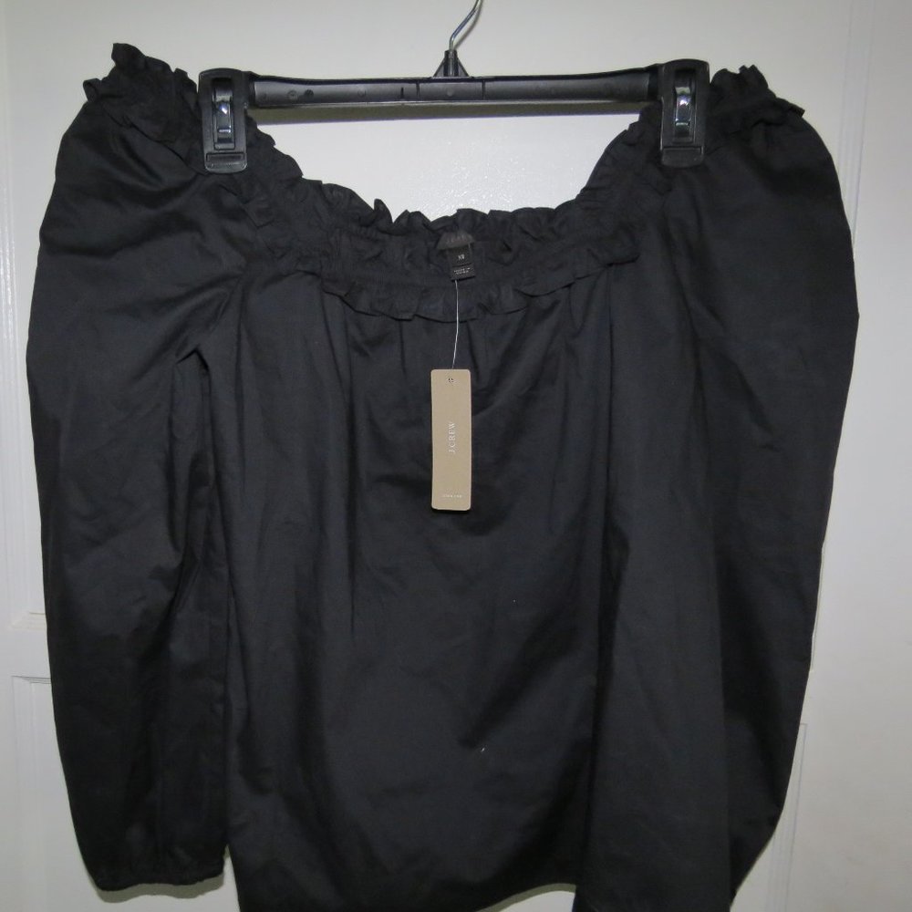 J. Crew Ruffle Off the Shoulder Shirt Brand New